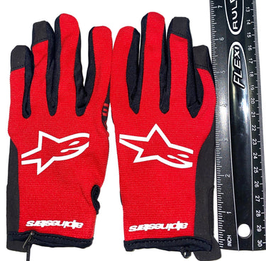Children's MX Gloves- Alpine Stars Radar (Size Youth S) MARS RED and WHITE